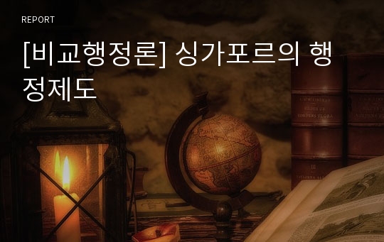 [비교행정론] 싱가포르의 행정제도