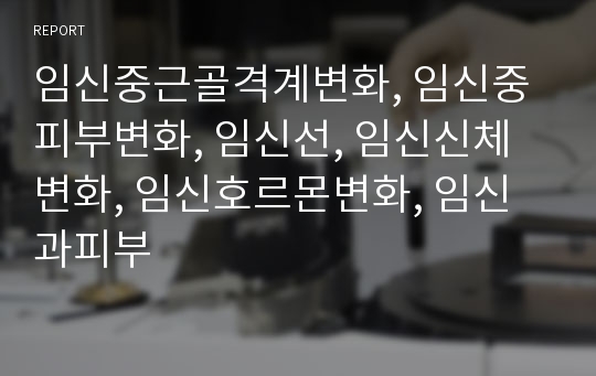 임신중근골격계변화, 임신중피부변화, 임신선, 임신신체변화, 임신호르몬변화, 임신과피부