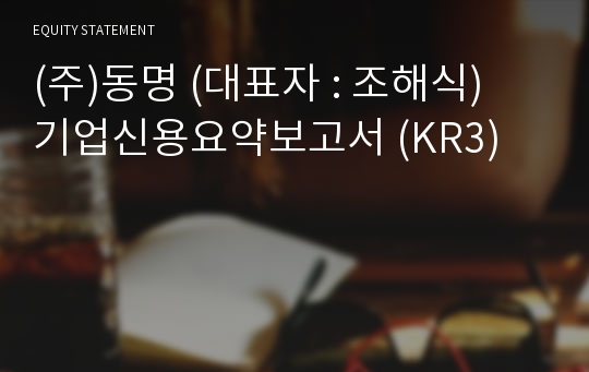 (주)동명 기업신용요약보고서 (KR3)