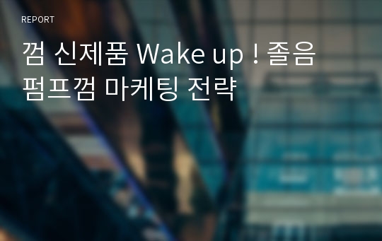 껌 신제품 Wake up ! 졸음 펌프껌 마케팅 전략