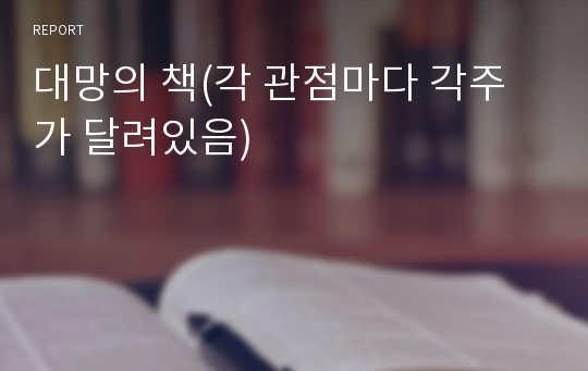 대망의 책(각 관점마다 각주가 달려있음)