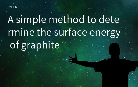 A simple method to determine the surface energy of graphite