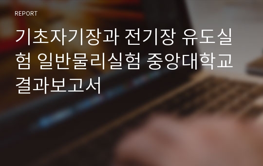 기초자기장과 전기장 유도실험 일반물리실험 중앙대학교 결과보고서