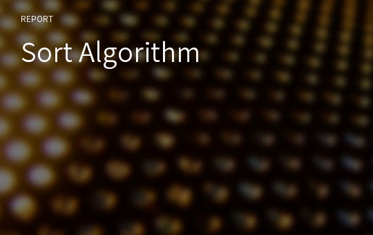 Sort Algorithm