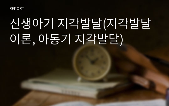 신생아기 지각발달(지각발달이론, 아동기 지각발달)