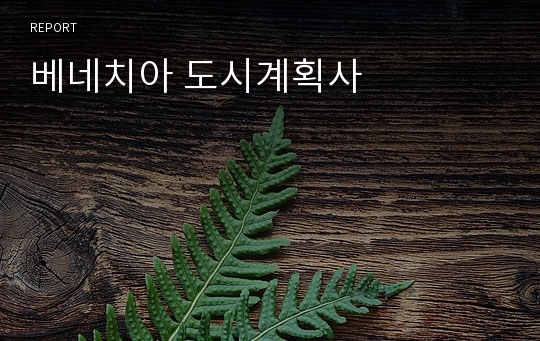 베네치아 도시계획사