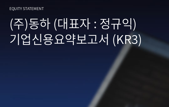 (주)동하 기업신용요약보고서 (KR3)