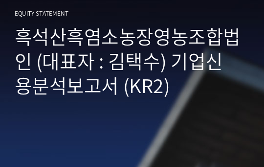 흑석산흑염소농장영농조합법인 기업신용분석보고서 (KR2)