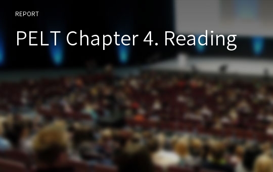 PELT Chapter 4. Reading