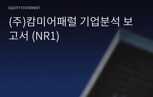 (주)캄미어패럴 기업분석 보고서 (NR1)