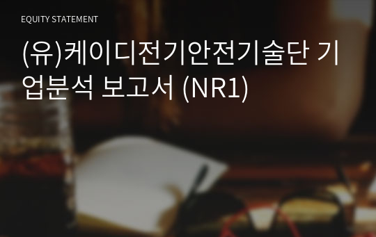 (유)케이디전기안전기술단 기업분석 보고서 (NR1)