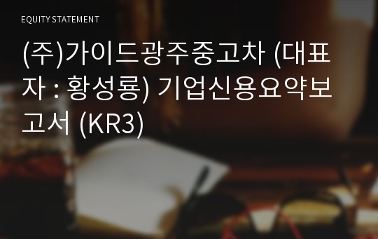 (주)가이드광주중고차 기업신용요약보고서 (KR3)