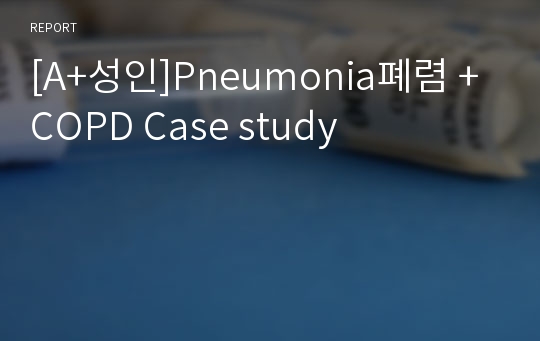 [A+성인]Pneumonia폐렴 + COPD Case study