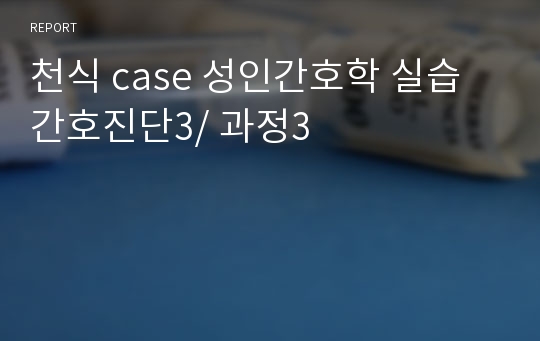 천식 case 성인간호학 실습 간호진단3/ 과정3