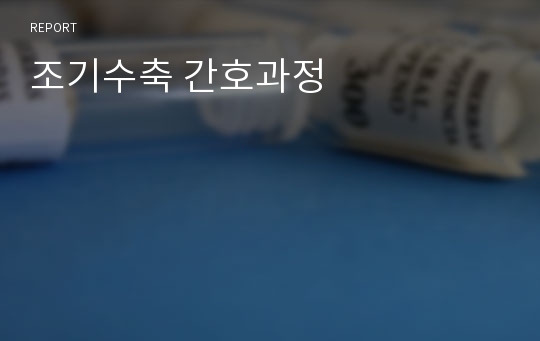 조기수축 간호과정