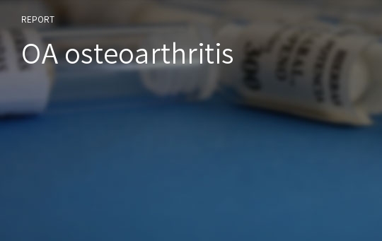 OA osteoarthritis