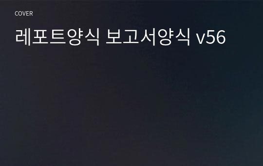 레포트양식 보고서양식 v56