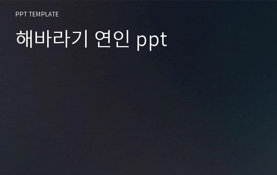 해바라기 연인 ppt