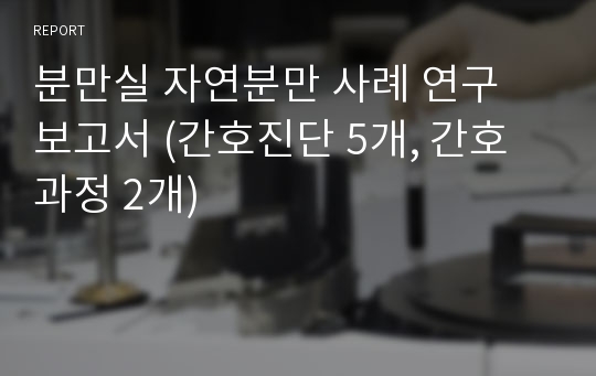 분만실 자연분만 사례 연구 보고서 (간호진단 5개, 간호과정 2개)