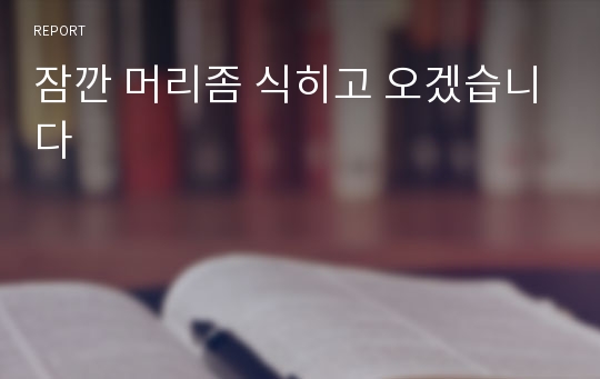 잠깐 머리좀 식히고 오겠습니다