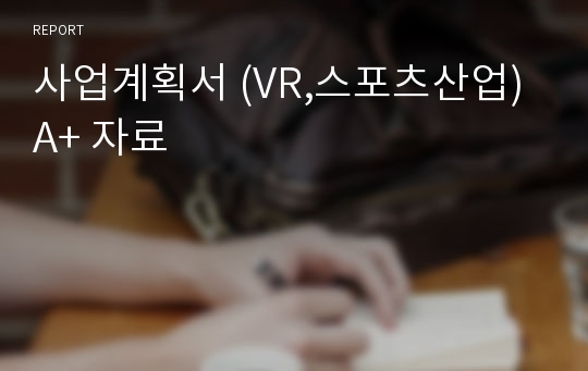 사업계획서 (VR,스포츠산업) A+ 자료