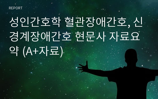 성인간호학 혈관장애간호, 신경계장애간호 현문사 자료요약 (A+자료)