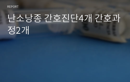 난소낭종 간호진단4개 간호과정2개