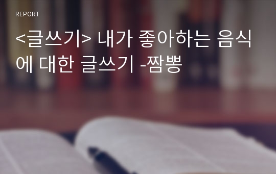 &lt;글쓰기&gt; 내가 좋아하는 음식에 대한 글쓰기 -짬뽕