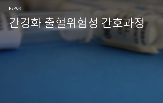 간경화 출혈위험성 간호과정