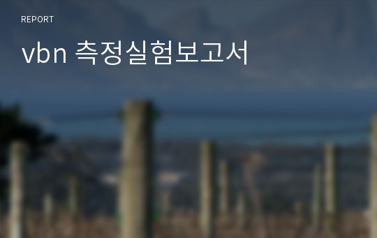 vbn 측정실험보고서