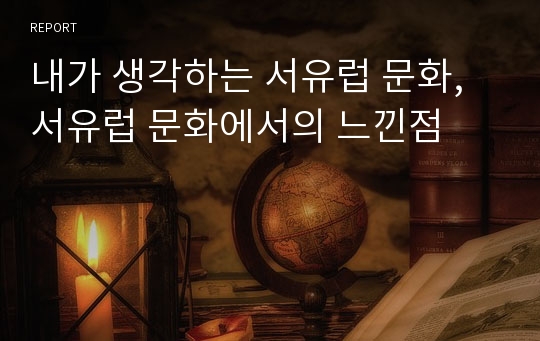 내가 생각하는 서유럽 문화, 서유럽 문화에서의 느낀점