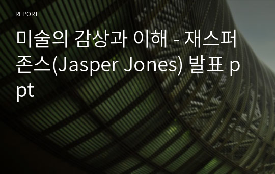 미술의 감상과 이해 - 재스퍼존스(Jasper Jones) 발표 ppt