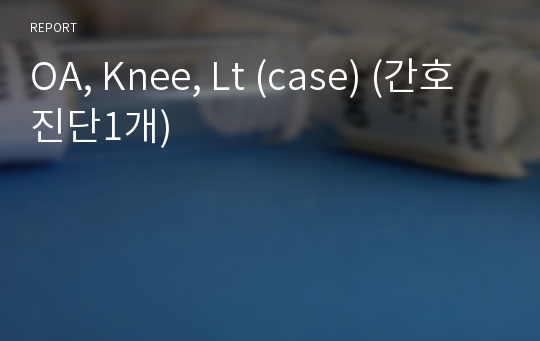 OA, Knee, Lt (case) (간호진단1개)