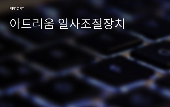 아트리움 일사조절장치