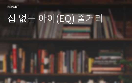 집 없는 아이(EQ) 줄거리