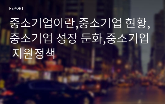 중소기업이란,중소기업 현황,중소기업 성장 둔화,중소기업 지원정책