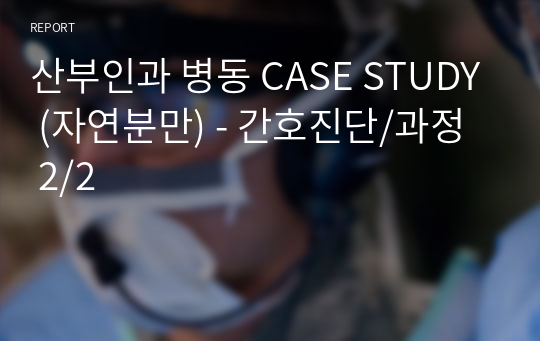 산부인과 병동 CASE STUDY (자연분만) - 간호진단/과정  2/2