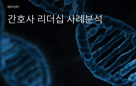 간호사 리더십 사례분석