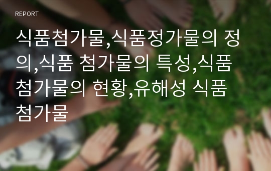 식품첨가물,식품정가물의 정의,식품 첨가물의 특성,식품 첨가물의 현황,유해성 식품 첨가물