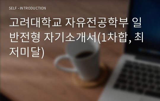 고려대학교 자유전공학부 일반전형 자기소개서(1차합, 최저미달)