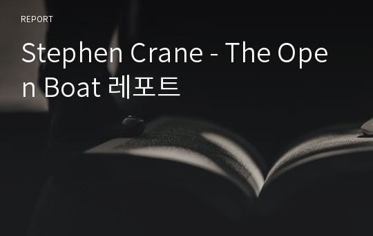 Stephen Crane - The Open Boat 레포트