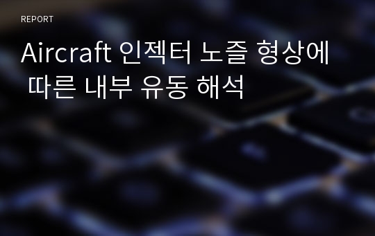 Aircraft 인젝터 노즐 형상에 따른 내부 유동 해석