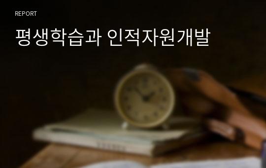 평생학습과 인적자원개발