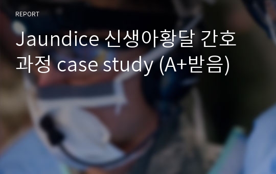Jaundice 신생아황달 간호과정 case study (A+받음)