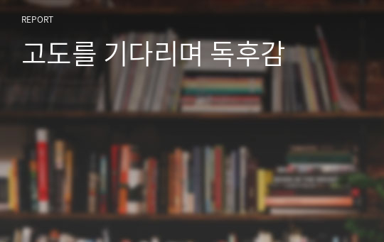 고도를 기다리며 독후감