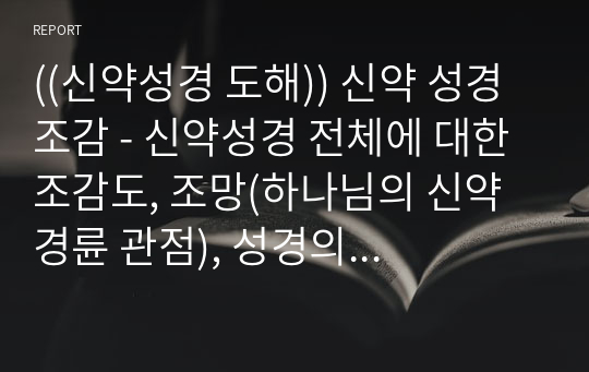 ((신약성경 도해)) 신약 성경조감 - 신약성경 전체에 대한 조감도, 조망(하나님의 신약 경륜 관점), 성경의 이해, 신약의 핵심, 신약성경 핵심어 정리 - 한글자료