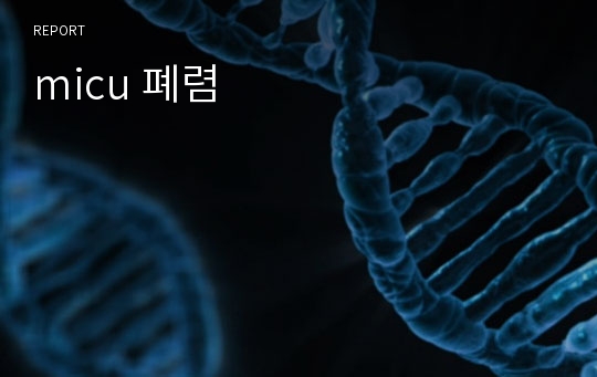 micu 폐렴 성인 간호 과정