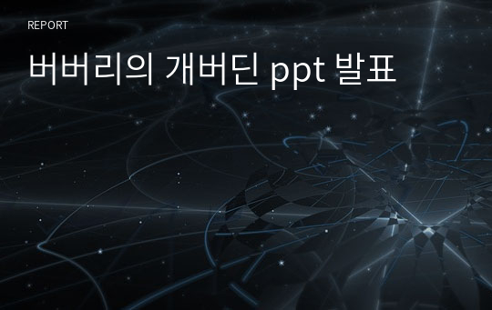 버버리의 개버딘 ppt 발표