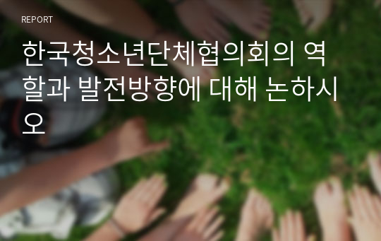 한국청소년단체협의회의 역할과 발전방향에 대해 논하시오