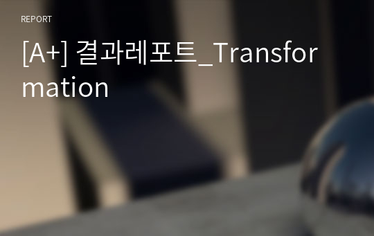 [A+] 결과레포트_Transformation